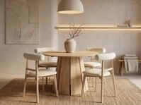 WFL GROUP Esstisch Lunde Ausziehbar Rund in Scandi-Loft Stil (MADE IN EU, 4...