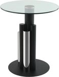 Kayoom Beistelltisch Ontario 225, Runde Glasplatte aus Sicherheitsglas, 100%