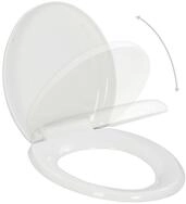 vidaXL WC-Sitz, Toilettensitz mit Absenkautomatik und Quick-Release-Design Wei&szlig;