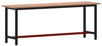 vidaXL Werkbank Werkbank 220x55x81,5 cm Massivholz Buche und Metall, (1-tlg)