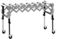 MSW Werkbank Mobile Rollenbahn 9 Rollen F&ouml;rderanlage 130 kg 147 cm faltbar