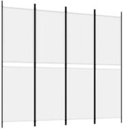 vidaXL Paravent, 4-tlg. Raumteiler Wei&szlig; 200x180 cm Stoff
