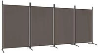 vidaXL Paravent, 4-tlg. Raumteiler Anthrazit 346x180 cm Stoff