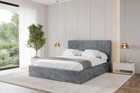 ALTDECOR Polsterbett ALOVA (Polsterbett mit Bettkasten und Lattenrost, Boxbett...