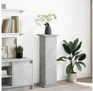 vidaXL Blumenst&auml;nder, Postament mit Stauraum Betongrau 31x30x90 cm...