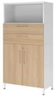HAMMERBACHER Aktenschrank Kombischrank FlexWall 4OH Sockel wei&szlig;/eiche