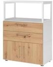 HAMMERBACHER Aktenschrank Kombischrank FlexWall 3OH 1offen wei&szlig;/asteiche