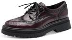 Schn&uuml;rschuh TAMARIS, Damen, Gr. 37, dunkelrot, Lacklederimitat, gl&auml;nzend, festlich,