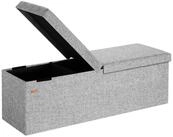 Casaria Sitzbank (1-St), Deckel Klappbar Gepolstert Faltbar Stabil Stoff 130L...