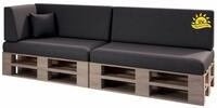 sunnypillow Palettenkissen Milano - 6er Set Palettenauflage mit abnehmbarem...