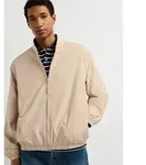 Pepe Jeans Bomberjacke BELVEDERE mit Stehkragen, Aufn&auml;her beige L (52/54)