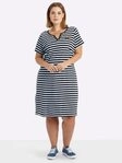 Sheego Jerseykleid Jersey-Kleid Kurzarm