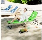 Outsunny Gartenliege mit Gesichtsloch, Kopfkissen, 4-Fach verstellbare...