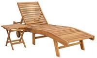 vidaXL Gartenliege Sonnenliege 2 pcs Braun Massivholz, 2 St.
