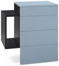 Vladon Nachttisch Queens (Nachttischschrank mit 2 Schubladen, und 1 seitlichem...