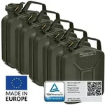 BW Benzinkanister Metall Kraftstoffkanister 5x 5 Liter - Bronzegr&uuml;n - RAL...