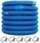 monzana Poolschlauch, 10m &Oslash; 38mm blau flexibel mit Muffen Poolschlauch