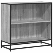 vidaXL B&uuml;cherregal B&uuml;cherschrank Grau Sonoma 80,5x35x76 cm Holzwerkstoff,...