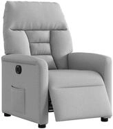 vidaXL Sessel Relaxsessel Elektrisch Wolkengrau Stoff (1-St)