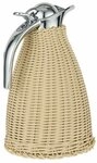 Ib Laursen Isolierkanne Thermoskanne Kaffeekanne 1500 ml Rattan Edelstahl Natur...
