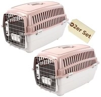 GarPet Hunde-Transportbox 2er Set Transportbox IATA Flugbox Flugzeug Hunde...