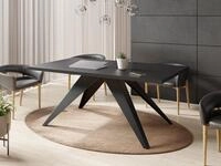 WFL GROUP Esstisch Vance ausziehbar rechteckig mit schwarzen Metallbeinen (MADE...