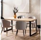 FINEBUY Esstisch FB105165 Akazie Esszimmertisch 120cm Massivholz K&uuml;chentisch