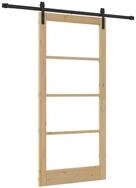 vidaXL Haust&uuml;r Schiebet&uuml;r ORKDAL Nat&uuml;rlich und Schwarz 93 x 202 cm (1-St)