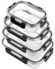 zyliss Vorratsdose Set Glas Vorratsbeh&auml;lter, Borosilikatglas, (Spar-Set, 4-tlg., 4x