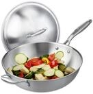 relaxdays Wok Edelstahl Wok mit Deckel