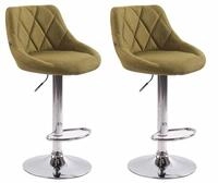CLP Barhocker Lazio Stoff (Set, 2er), h&ouml;henverstell- & um 360&deg; drehbar