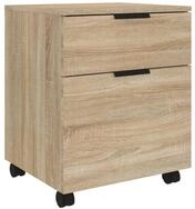 vidaXL Aktenschrank NA Mobiler Aktenschrank mit Rollen Sonoma Eiche 45x38x54 cm