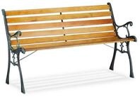 relaxdays Gartenbank mit Gusseisenrahme