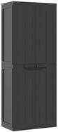 vidaXL Garten-Ger&auml;teschrank Gartenschrank Schwarz 65x37x165 cm PP, (1 St)