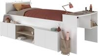 Parisot Hochbett Cleo (1-St) Schreibtisch beidseitig anbaubar, viel Stauraum,...