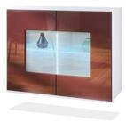 Vladon Kommode Gr&ouml;mitz V3 (Moderner K&uuml;chenschrank, mit 2 gro&szlig;en Glast&uuml;ren...