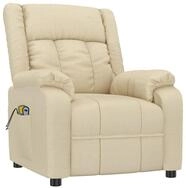 vidaXL Massagesessel Massagesessel Elektrisch Creme Stoff (1-St)