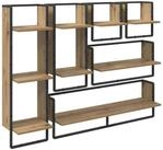 vidaXL Regal Wandregal-Set mit Regal 6 pcs Artisan-Eiche 100 x 25 x 30 cm,...