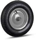 relaxdays Schubkarren-Rad Schubkarrenrad 4.80 4.00-8 mit Adaptern, Schwarz-Grau