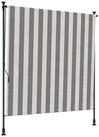 vidaXL Markise Outdoor Rollo Anthrazit und Wei&szlig; 120 x 270 cm (1-St)