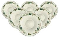 Seltmann Weiden Eierbecher Marieluise Weihnachten Eierbecher mit Ablage, (6er Set,
