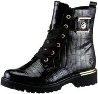 Remonte Schn&uuml;rstiefelette, Blockabsatz, Schn&uuml;rboots im Kroko-Look,