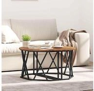 vidaXL Couchtisch, Couchtisch Altholz 80 x 80 x 42 cm Ingenieure Holz und Stahl