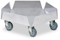 BRB-Lagertechnik Transportroller Transportroller f&uuml;r Kunststofftonnen, aus