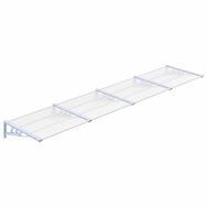vidaXL Markise T&uuml;rvordach Grau und Transparent 396x90 cm Polycarbonat (1-St)