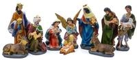 Spetebo Krippe XL Weihnachtskrippe Figuren Set - 10-teilig (10-tlg), Krippen...