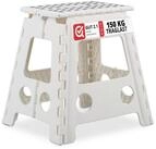 relaxdays Campinghocker Faltbarer Klapphocker XL wei&szlig; 4er Set (Set, 4er Set)