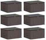 vidaXL Aufbewahrungsbox Aufbewahrungsbox mit transparentem Oberfenster 6 pcs...