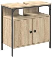 vidaXL Badezimmerspiegelschrank Badezimmerschrank mit T&uuml;r Beige 60 x 30 x 60 cm