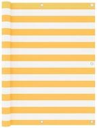vidaXL Seitenmarkise 120 x 400 cm Balkon-Sichtschutz Wei&szlig; und Gelb 120x400 cm